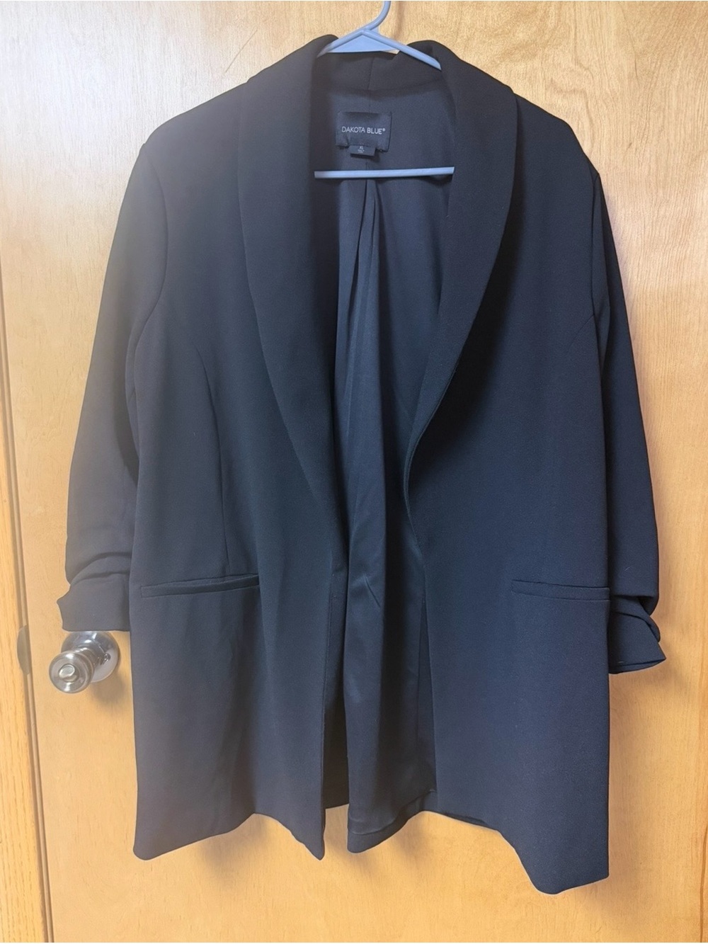 Black Women's Open Front Blazer Jacket